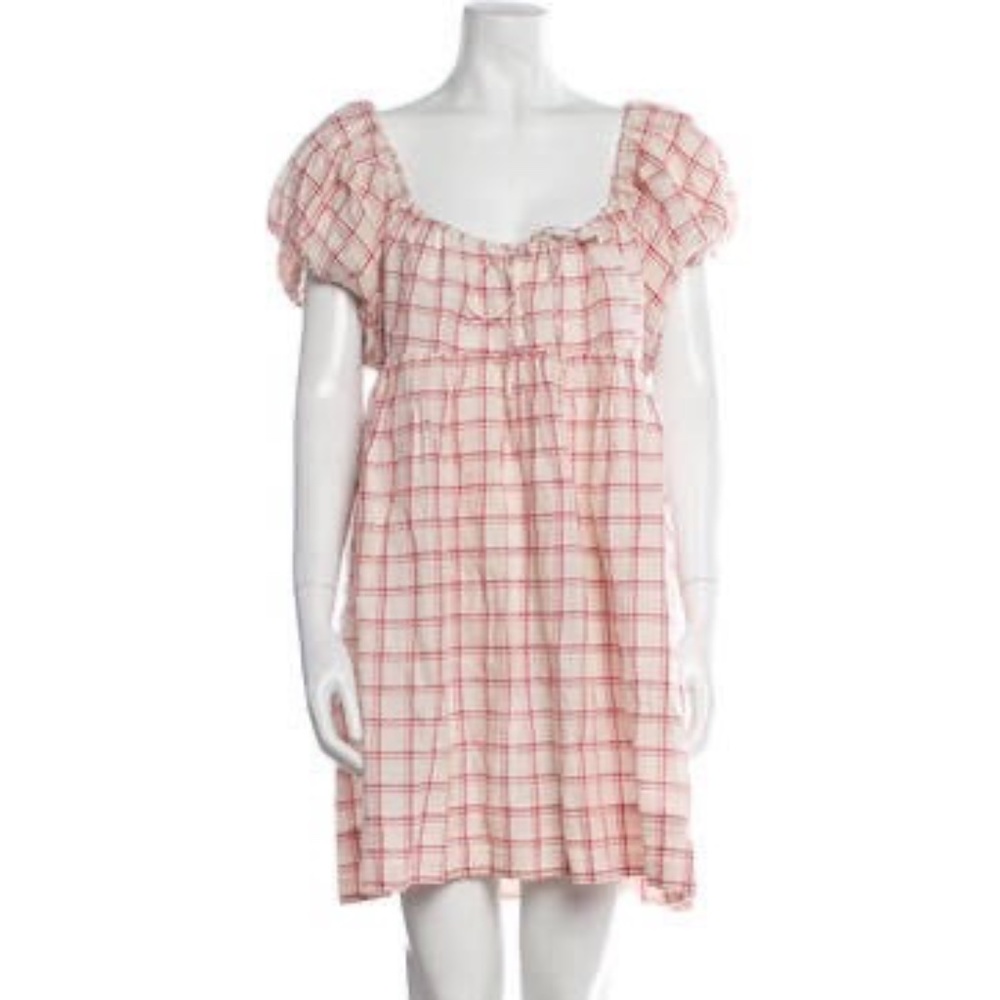 NWT Doen Babydoll Dress in Pink Plaid XS